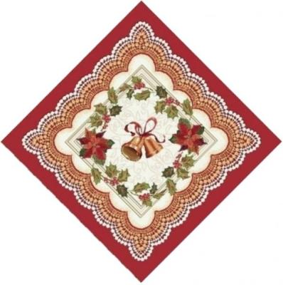 Коледнo каре 45 х 45 см с камбанки, имел и коледна звезда