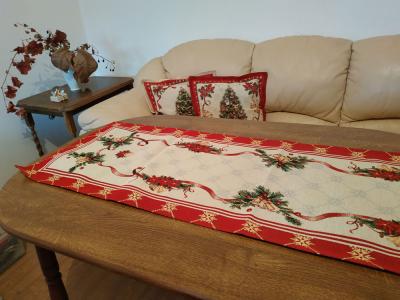 Коледни салфетки за двама с камбанки