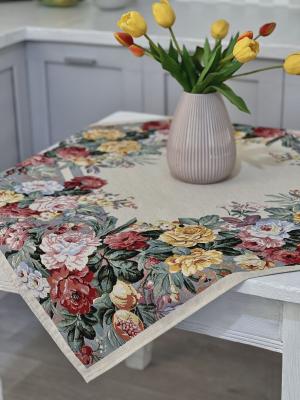 Жакардово каре с рози 90x90 см