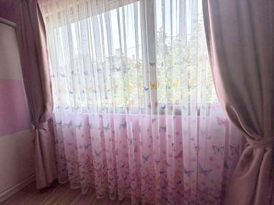 Готово тънко перде - Пеперуди, полупрозрачна мрежеста материя