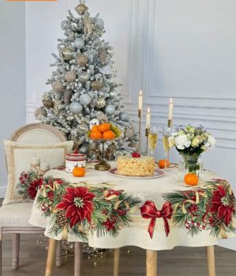 Коледен разкош и блясък - жакардова покривка за маса