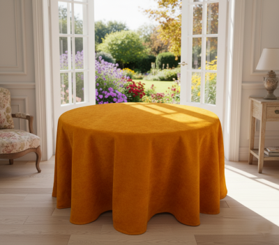 Жълта покривка за маса - едноцветна, горчица