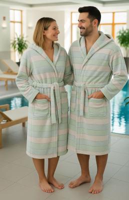 Пухкав халат за баня - рае в 3 цвята, за мъже и за жени
