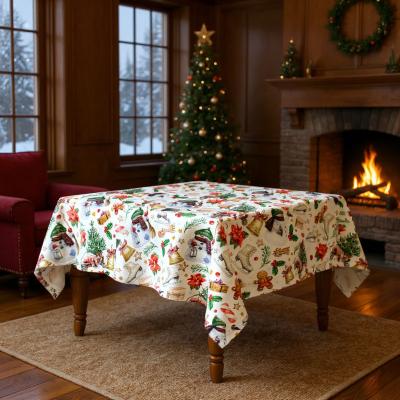 Водоустойчива покривка за маса с прекрасно коледни картинки - радост и щастие