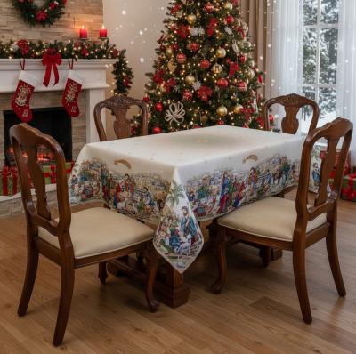 Жакардова коледна покривка „Златна звезда“ – 140x180 см