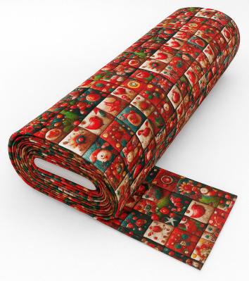 Красив коледен плат за покривки, калъфки и друга украса на дома