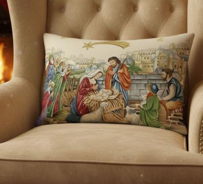 Коледна калъфка Рождество и блясък – жакард 40x70 см