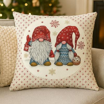 Коледна калъфка Джуджета с ръкавички – жакард, 40x40 см