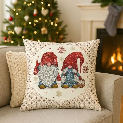 Коледна калъфка Джуджета с ръкавички – жакард, 40x40 см