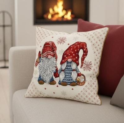 Коледна калъфка Джуджета с ръкавички – жакард, 40x40 см