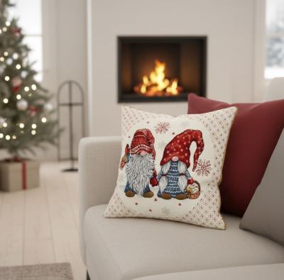 Коледна калъфка Джуджета с ръкавички – жакард, 40x40 см