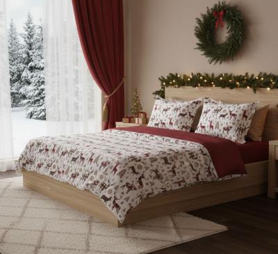 Коледен спален комплект от ранфорс - Снежно очарование
