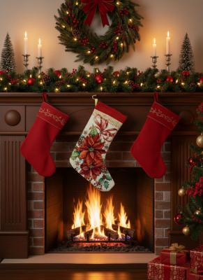 Коледно чорапче с коледна звезда