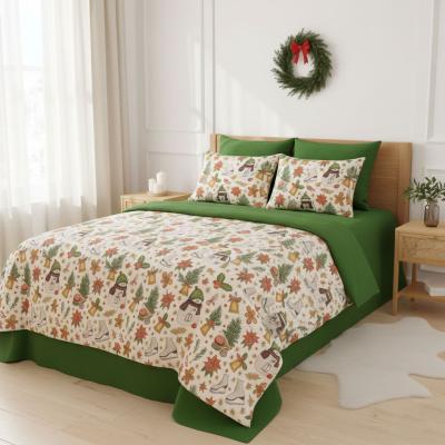 Коледен уют в елхова прегръдка — Спален комплект от ранфорс