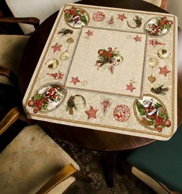 Коледно каре Зимна pриказка със светлина - жакард