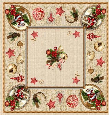 Коледно каре Зимна pриказка със светлина - жакард