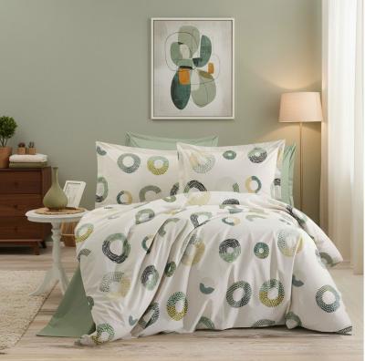 Геометрия в зелено – спален комплект от ранфорс
