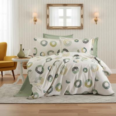 Геометрия в зелено – спален комплект от ранфорс