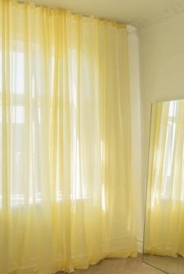 Перде от светло жълт воал Слънчев уют
