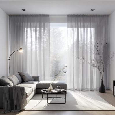 Готови пердета от сив воал с високо качество