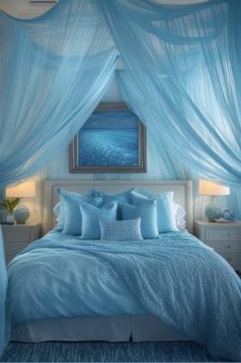 Лазурно син воал – ефирно перде по поръчка