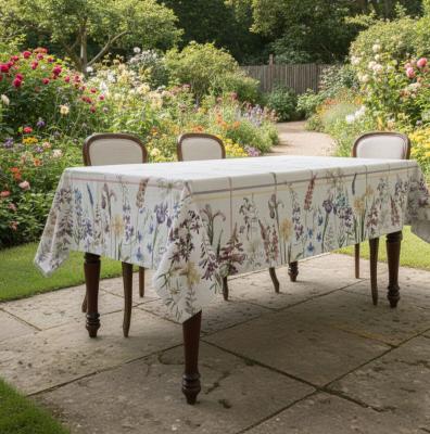 Жакардова покривка с широк бордюр от цветя – размер 140/180 см