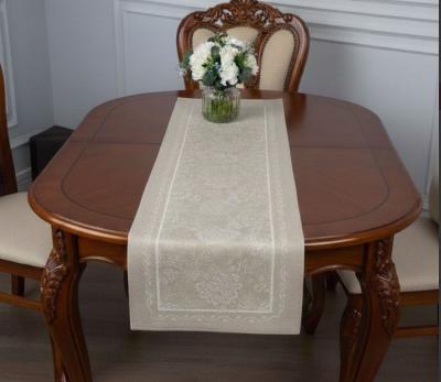 Жакардов тишлайфер Тишина в капучино - лукс и стил