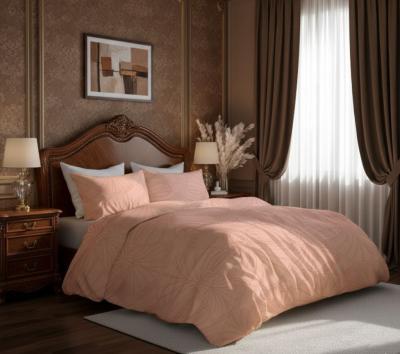 Луксозно спално бельо от памучен сатен с контур на раковини