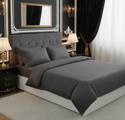 Изискан спален комплект - тъмносив, деликатно рае