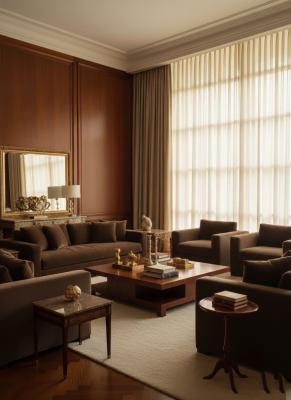 Готови пердета от воал в мек бежов уютен цвят – ушито по вашите размери