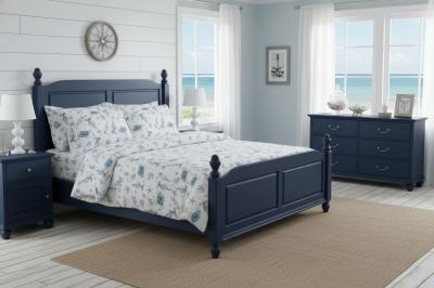 Памучен спален комплект с морски мотиви – свежест и лято в синьо