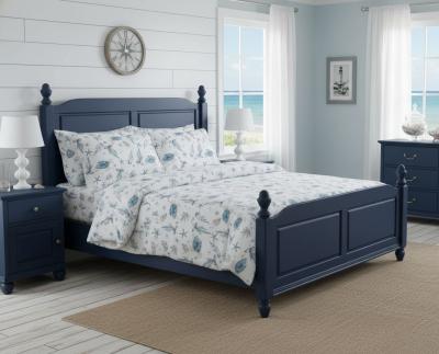 Памучен спален комплект с морски мотиви – свежест и лято в синьо