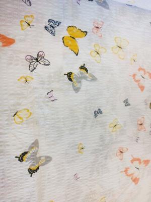Бебешки спален комплект от памучен крепон с пъстри пеперуди