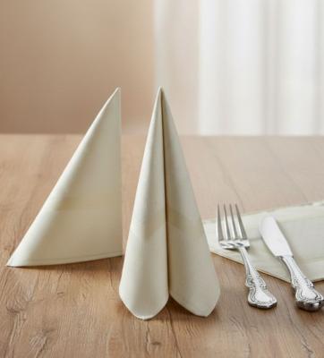 Луксозен хангъл – екрю с втъкан декоративен кант, поливискоза