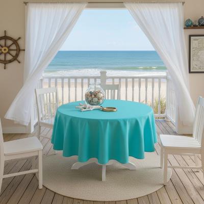 Водоустойчива светлосиня покривка за маса - едноцветна