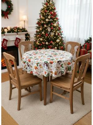 Водоустойчива покривка за маса с прекрасно коледни картинки - радост и щастие