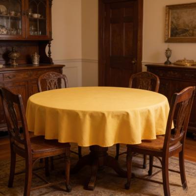 Водоустойчива жълта покривка за маса - едноцветна