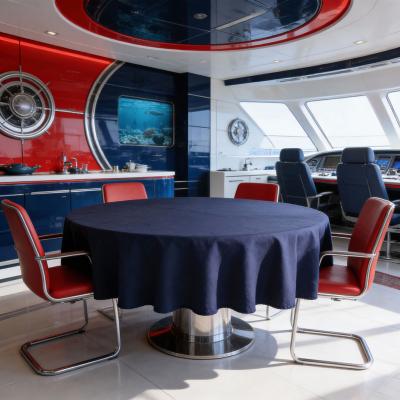 Тъмносиня покривка за маса от водоустойчив плат