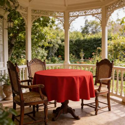 Червена покривка за маса от водоустойчив плат