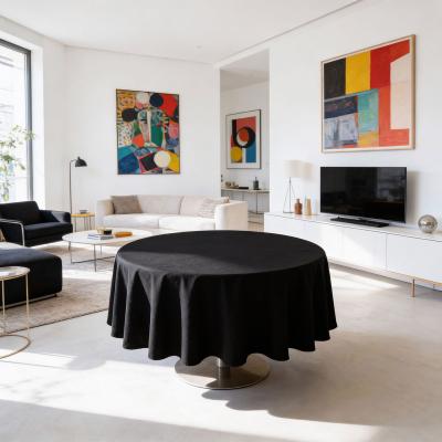 Черна покривка за маса от водоустойчив плат