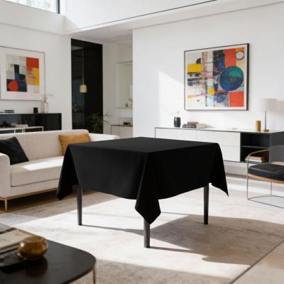 Черна покривка за маса от водоустойчив плат