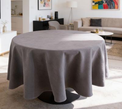 Сива покривка за маса, дюс, едноцветна