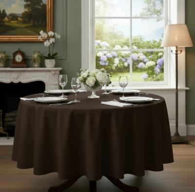 Тъмнокафява покривка за маса, дюс, едноцветна