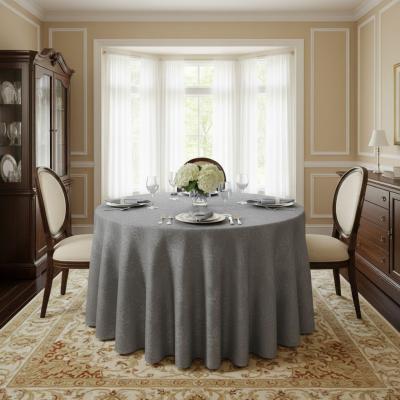 Едноцветни покривки за маса - гълъбовосиви с деликатен релеф, листа