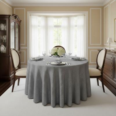 Едноцветни покривки за маса - гълъбовосиви с деликатен релеф, листа