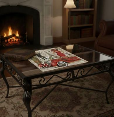 Малко жакардово каре с винтидж дизайн Лондон - Париж