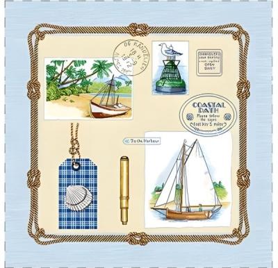 жакардово каре - морски стил