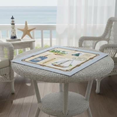 жакардово каре - морски стил