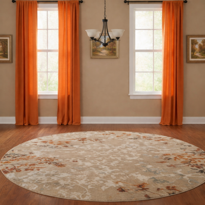 Готови плътни пердета - слънчев оранжев цвят