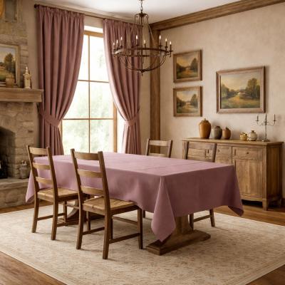 Готови плътни пердета в цвят пепел от рози - с размери по заявка